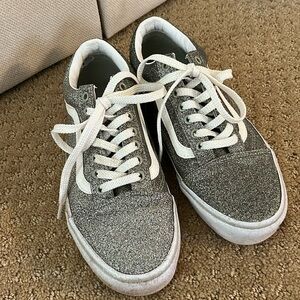 Vans silver glitter